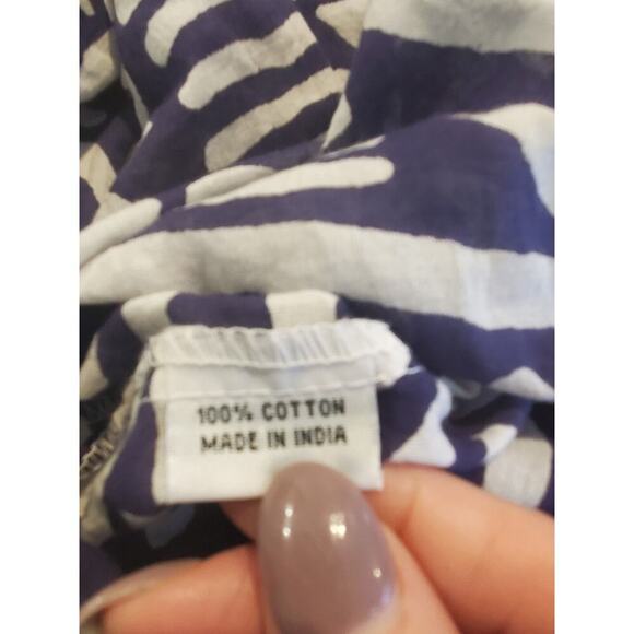 Roller Rabbit Purple aztec print  tunic Cotton Small - Picture 7 of 8